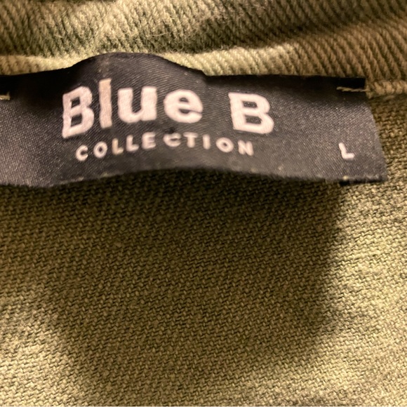 Blue B Green Denim Distressed Jacket, Size Large - Picture 5 of 5